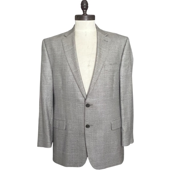 Lauren Ralph Lauren Other - VTG Lauren Ralph Lauren Check Blazer/Jacket Gray SZ 42R Grandpa Preppy Retro